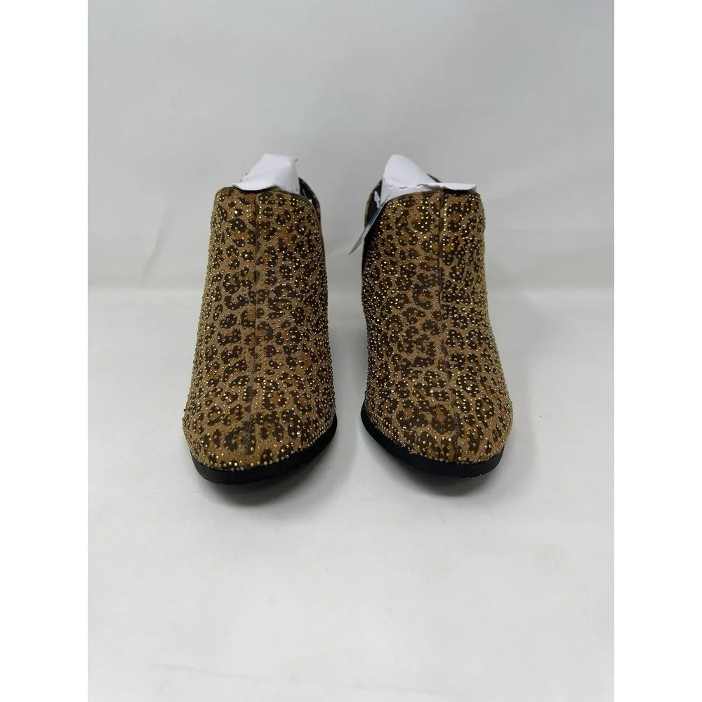 Kenneth Cole Women's Reaction Size 8 Sandra EZ On Jeweled Bootie Leopard